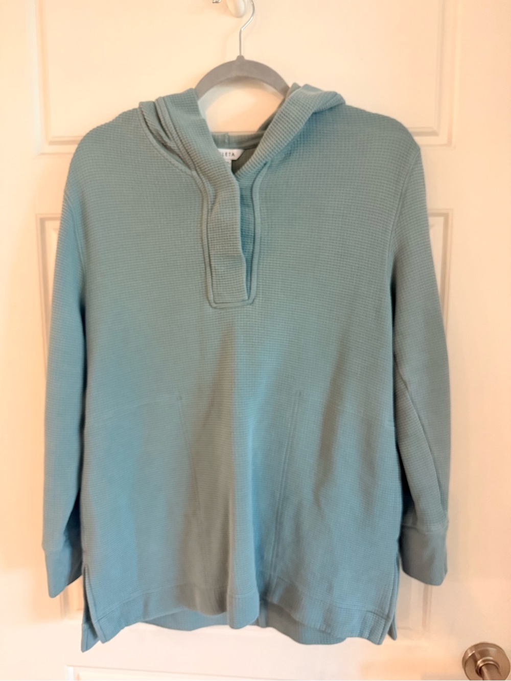 Athleta Seafoam Waffle Oversized Hoodie Coaster Luxe Waffle Hoodie